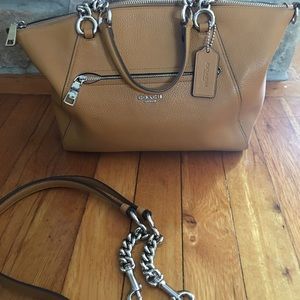 🔴 Coach Chain Prarie Satchel in Light Saddle